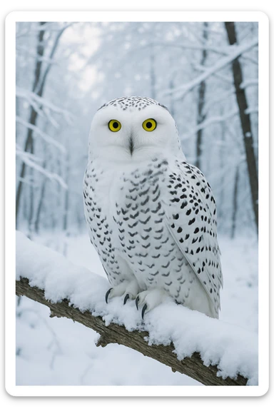 Snowy owl sticker