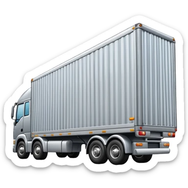 semi-truck trailer emoji long cargo section without cab sticker