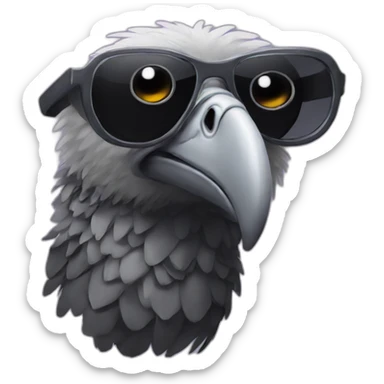 vulture with sunglasses sticker
