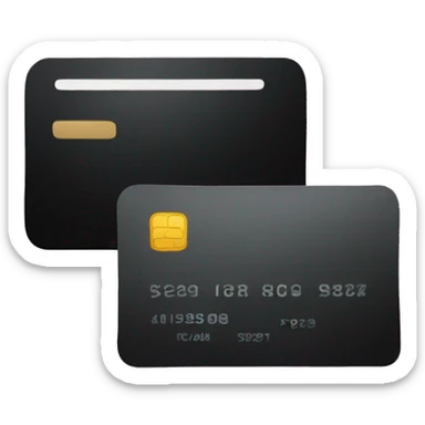 black credit card sticker