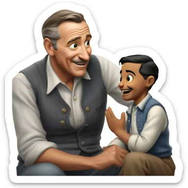 Photorealistic Walt Disney harrumphing with kiddo sticker