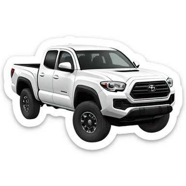 2016 White Toyota Tacoma TRD sticker