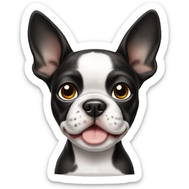 Boston terrier puppy sticker