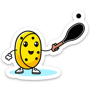 playing pickleball sticker