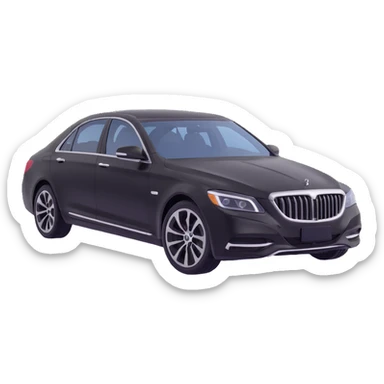 black luxury sedan with a clear plastic protective film hovering over the hood, showing the film is about to be installed, elegant and sophisticated sticker