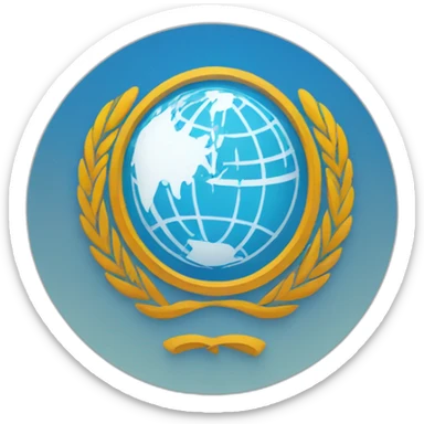 world health organization icon sticker