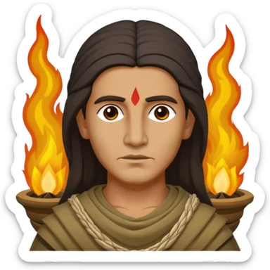 Calanus the Indian sage in 327 before a funeral pyre sticker