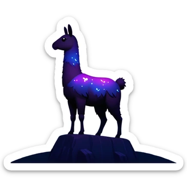Fortnite llama signal projected in the night sky, similar to Batman's bat signal but with the Fortnite llama silhouette sticker