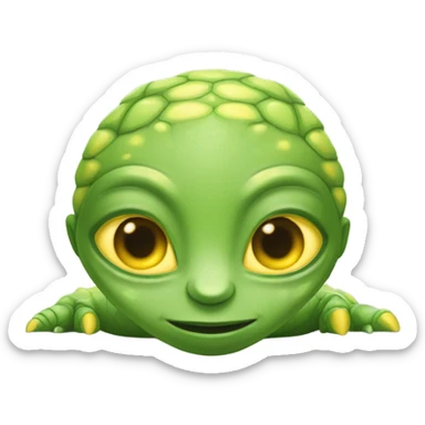 a Reptilian alien woman laying on the bed sticker