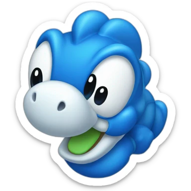 yoshi blue sticker