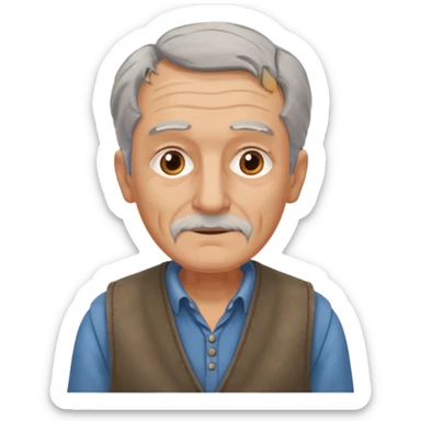 1800's europian Old male sticker