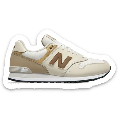 White and beige New Balance shoes sticker