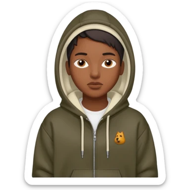 Poop guy wearing balenciaga hoodie sticker