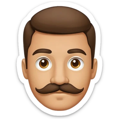 29 year old man with a mustache  sticker