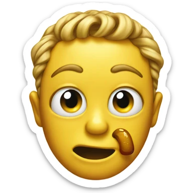 Disgust emoji vomitting yellow honey  sticker
