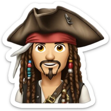 Johnny Depp Jack Sparrow sticker