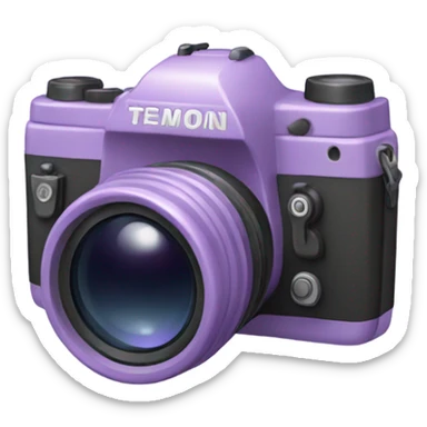light purple camera sticker