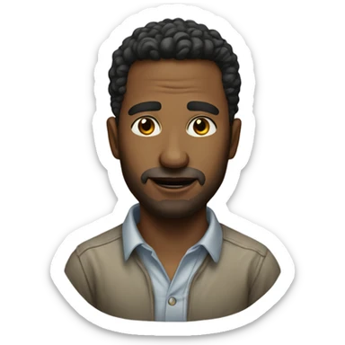 realistic portrait of a man sticker