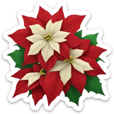 Christmas Poinsettia  sticker