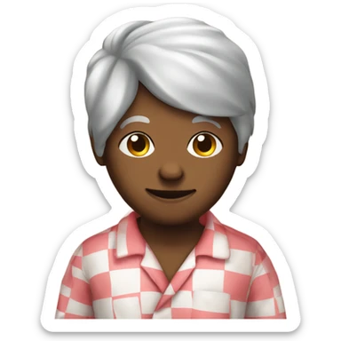 checkered pyjama sticker