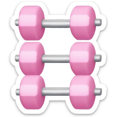 Light pink shining dumbbells  sticker