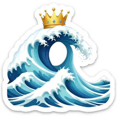 Tsunami with a crown sticker