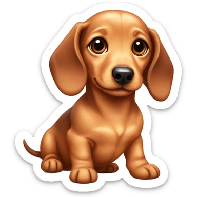 cute kawaii baby dog dachshund sticker