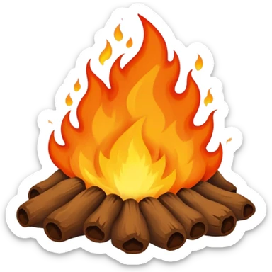 A flaming pile of shit sticker