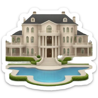 wide luxurious mansion sticker