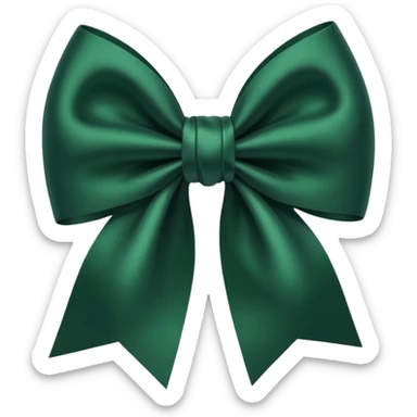 dark green bow sticker