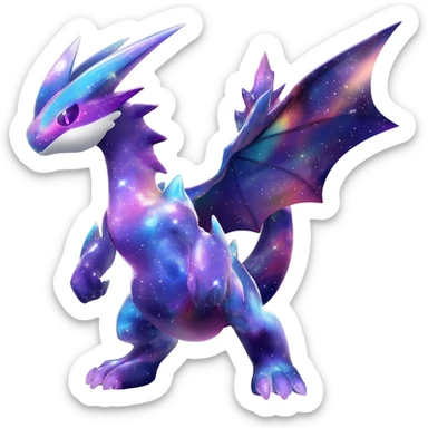 Shiny Starry Galactical Nargacuga-Silvally-Absol-Digimon-fusion-animal-Pokémon-creature  sticker