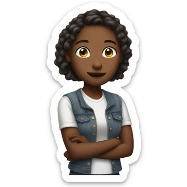 girl asks a question sticker