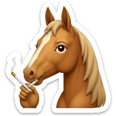 Horse smoking a Joint sticker