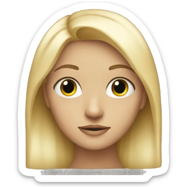 blonde girl with captivating gaze sticker