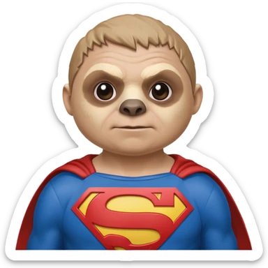 Sloth from The Goonies with Superman shirt sticker