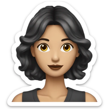 Chic Morena con coleta sticker