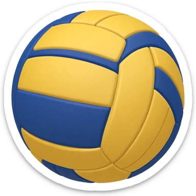 Pelota de voleibol azul amarillo y boanco sticker