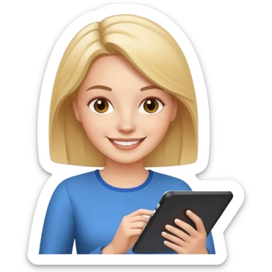 ios tech blogger about apps white female sticker