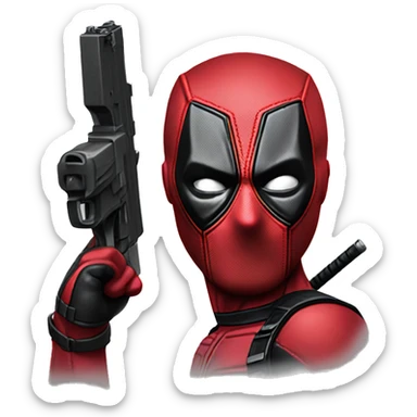 Deadpool guns sticker
