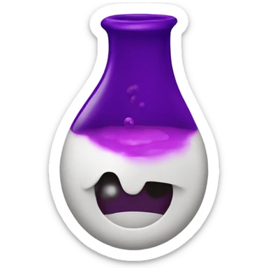 Reynolds experiment with purple liquid sticker