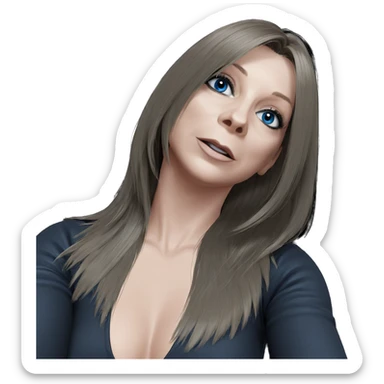 blue-eyed beauty in black sticker