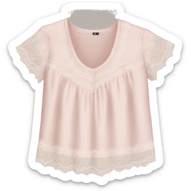 light pink top with lace sticker