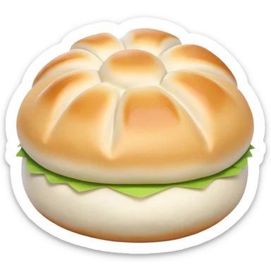 Soft colored baozi steamed bun street snack sticker