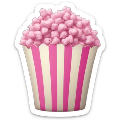 Pink popcorn  sticker
