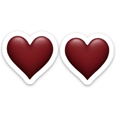 dark red heart sticker