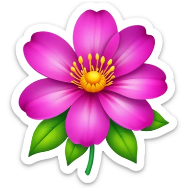 Spring flower beautiful finish sticker