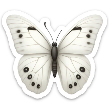 white butterfly sticker