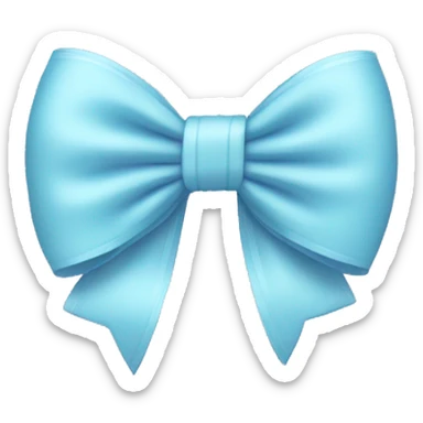 Pastel blue bow sticker