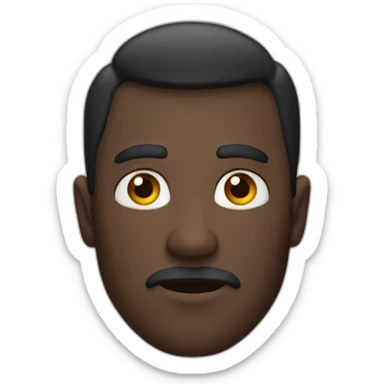 homme choqué chauve avec des grands yeux sticker