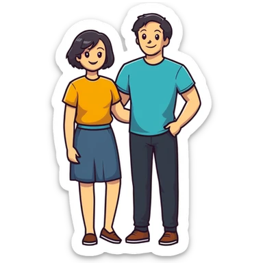 Husband and wife  sticker